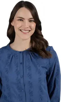 House naisten kangaspaita 228H261010 - True Navy - 5