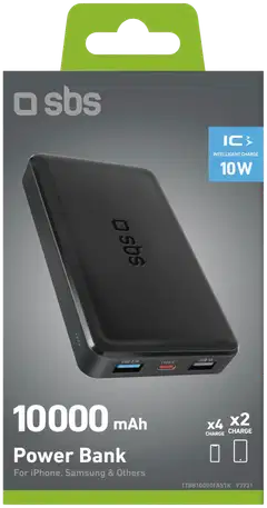 SBS varavirtalähde Usb-A + Usb-C + Micro-Usb 10000 Mah - 2