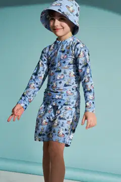 Muumi Lasten uimashortsit Veneilijät 592146 - Vaaleansininen - 2