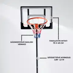 ProSport koripalloteline lapset 1.1-2.1m - 2