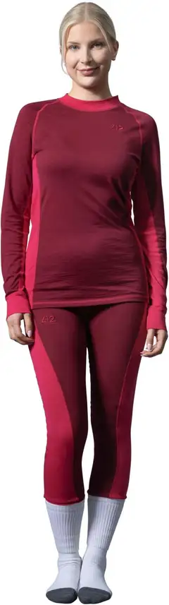 Luode12 naisten pitkähihainen aluspaita merinovillaa 210L332450 - RED - 4