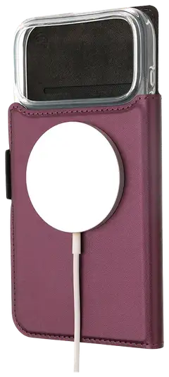 Wave MagSafe -yhteensopiva Book Case, Apple iPhone 17 Pro Max, smoky sangria - 2