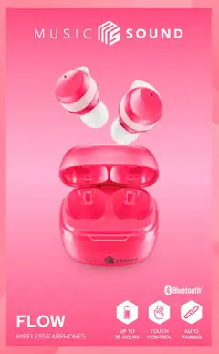 MusicSound Bluetooth nappikuulokkeet Flow pinkki - 4