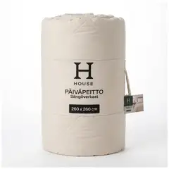 House päiväpeitto Box Stitch 260x260 cm beige - 1