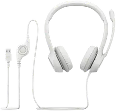 Logitech PC kuuloke H390 USB - valkoinen - 3