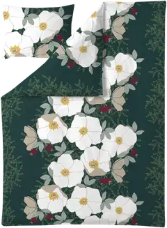 Finlayson satiini pussilakanasetti Rosa 150X210+50X60 tumma vihreä - 1