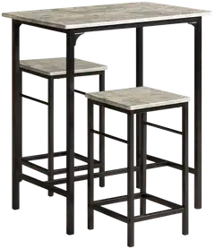 SoBuy baaripöytäsetti harmaa OGT10-HG - 1