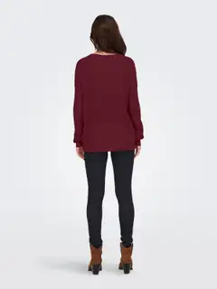 JDY naisten rento neulepusero Jdynew Megan - cabernet - 4