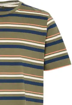Blend miesten raidallinen t-paita BHJade - Olive Night - 3