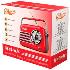 Macs radio Bluetooth kaiuttimella Melody punainen - 1