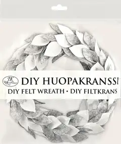 J.K. Primeco DIY-Huopakranssi valkoharmaa - 1