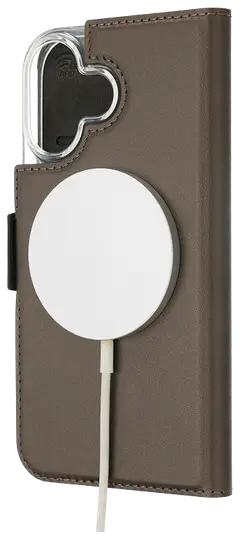 Wave MagSafe -yhteensopiva Book Case, Apple iPhone 17, taupe - 2