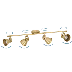 EGLO Spottivalaisin 4-os  Seras 4x3W 77x6,5cm harjattu messinki/kulta - 3