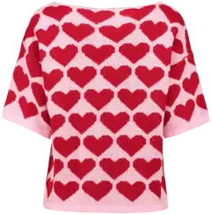 Hailys naisten sydänneule Sa44nna - pink/red heart - 3