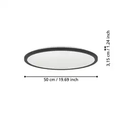 Kattovalaisin Rovito Led 16,8W CCT 2700K, 4000K, 6500K, 2900lm IP44 musta - 4