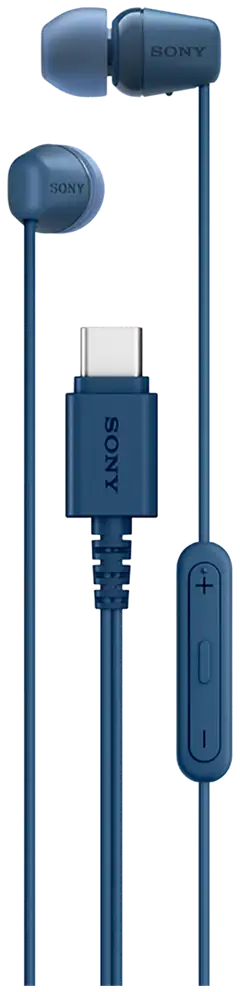 Sony langalliset nappikuulokkeet USB-C liitännällä IER‑EX15CL sininen - 2