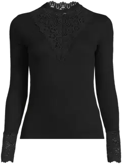 WKLY. naisten pitsisomisteinen trikoopusero 213W362666 - black - 2