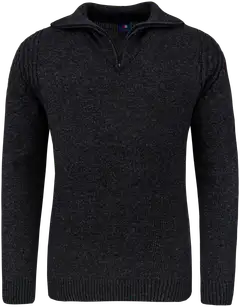 Brenda miesten half-zip-neule 9754 - T.harmaa - 1