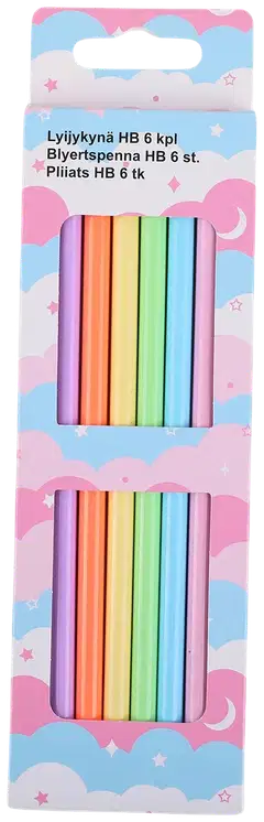 Lyijykynät 6 kpl pastelli - 1