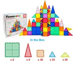 PicassoTiles magneettinen rakennussarja 101 osaa - 4