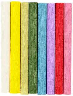 Creativ Company kreppipaperi, perusvärilajitelma, 8 ark - 1