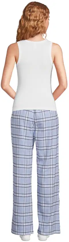 Actuelle naisten flanellihousut 212A382611 - Blue check - 3