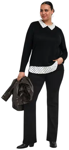 ONLY CARMAKOMA naisten neulepaita Caralba - Black - 5