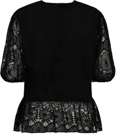 NOW Classic naisten pitsipusero 127112 - Black lace - 2