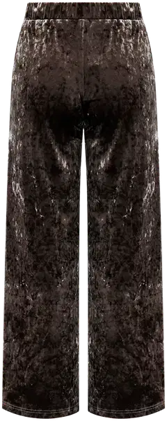 WKLY. naisten samettijuhlahousut wide leg 222W382676 - Cocoa - 2