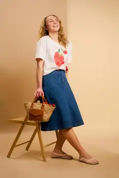 Ma-ia family naisten t-paita Lily Fragola 202956 - VALKOINEN - 3