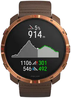 Polar Outdoor-kello Grit X2 ruskea S-L - 6