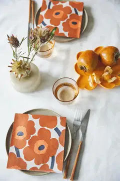 Marimekko Unikko oranssi lautasliina 20kpl/33cm - 2