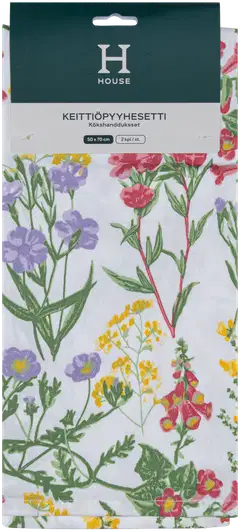 House keittiöpyyhe Wild floral vihreä 2-pack - 4