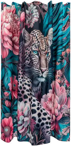 House suihkuverho Leopard 180x200 cm, monivärinen - 1