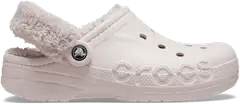 Crocs naisten pistokas Baya Lined Fuzz Strap Clog - Barely Pink - 1