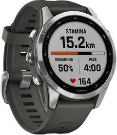 Garmin Fenix 7S hopea/harmaa multisport GPS kello - 6