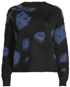 WKLY. naisten väljä intarsia-neulepusero, villasekoite 213W312685 - MULTI COLOR - 2