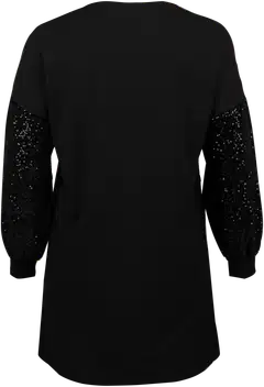 House naisten mekko paljettisomisteisilla hihoilla 218HP40261, D-mitoitus - Black - 2