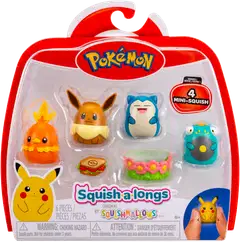 Squishalongs Pokemon 4 Pk Eevee/snorlax - 2