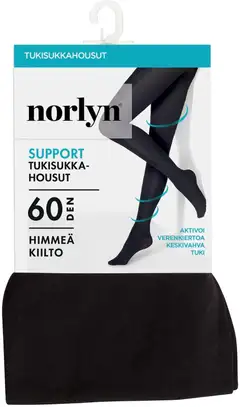 Norlyn naisten tukisukkahousut 60 den - BLACK - 1