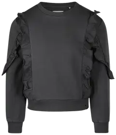 Kokonoko lasten collegepusero, jossa röyhelöitä O56934 - Faded black - 1