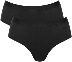 Sloggi naisten alushousut go casual h midi 2-pack - BLACK - 1