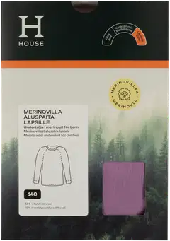 House lasten aluskerraston paita merinovilla-lyocellsekoitetta 230H332695 - 16-3110tcx smoky grape - 3