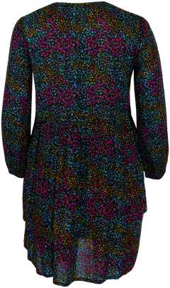 House naisten lyhyt kukallinen tunikamekko 218HP16610, D-mitoitus - BLUE AOP - 2