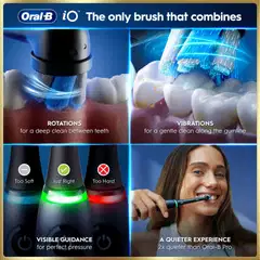 Oral-B iO9 Duo sähköhammasharja, Musta onyksi / ruusukvartsi, 3 vaihtoharjaa, Lataava matkakotelo - 3