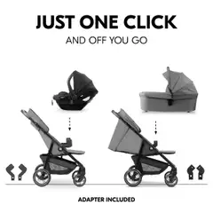 Hauck yhdistelmävaunut Shop N Care Trio Set 0-25 kg harmaa - 20