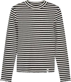 WKLY. naisten raidallinen pusero kilpikonnakauluksella 213W341208 - black/off white - 1
