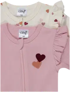 Ciraf vauvojen pyjama Ballerina 250B262924 2-pack - pink heart - 3