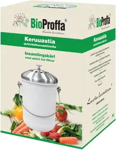 BioProffa biokeruuastia 5 l metalli valkoinen - 2