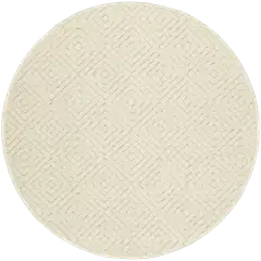 ihankotona matto Selja Ø100 cm luonnonvalkoinen - 1